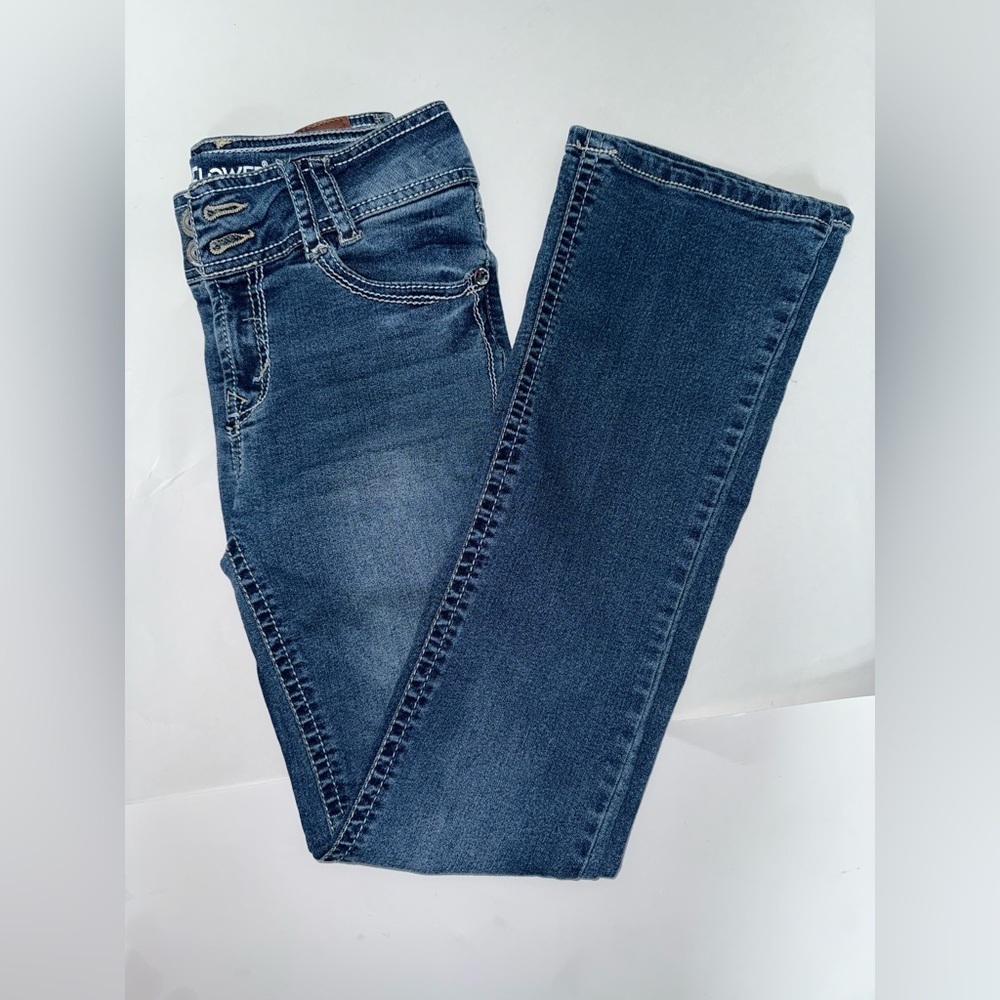 Wallflower Lucious Curvy Fit Bootcut Jeans Size 3 Regular Embellished - Picture 2 of 13